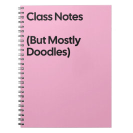 Cuaderno de garabatos de notas de clase