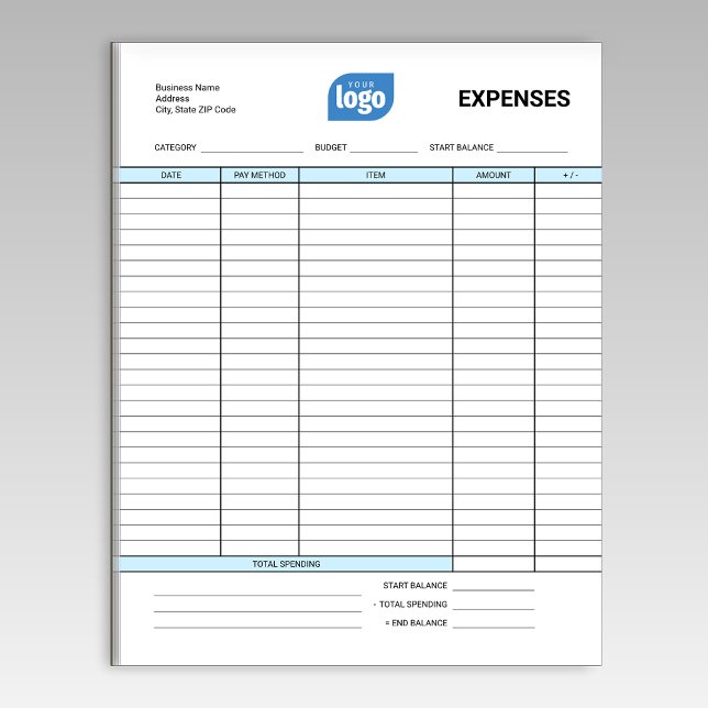 Cuaderno de gastos empresariales personalizados si (Subido por el creador)