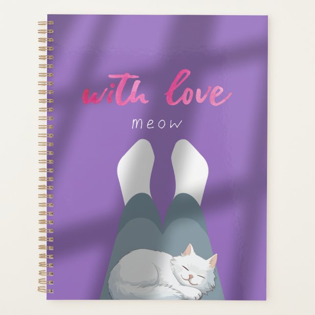 Cuaderno de gato acogedor "Con Amor, Miau" (Anverso)