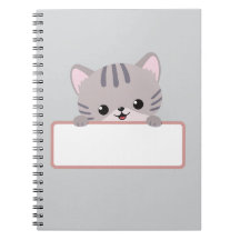 Cuaderno de gato adorable – Diario espiral persona
