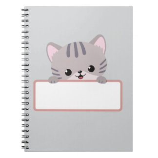 Cuaderno de gato adorable – Diario espiral persona