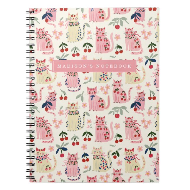 Cuaderno de Gato Cereza Lindo (Frente)