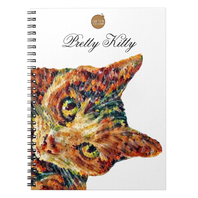 Cuaderno de gato colorido lindo (Frente)