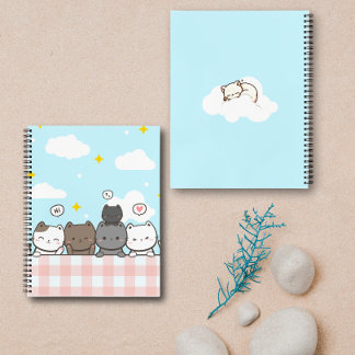 Cuaderno de gato de dibujos animados lindo