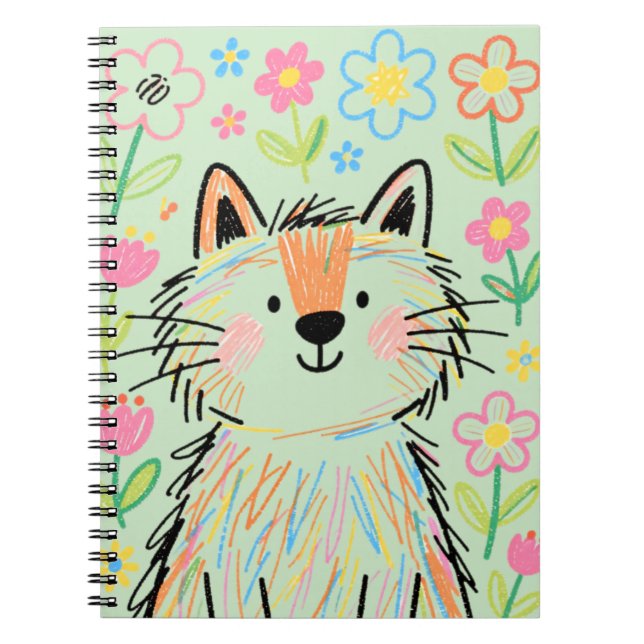 Cuaderno de Gato Garabato Verde (Frente)