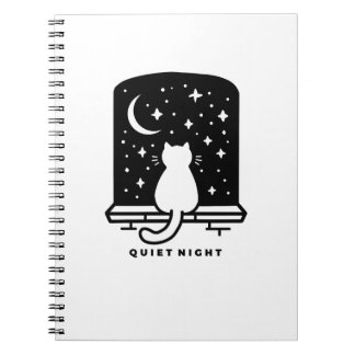 Cuaderno de gato lindo diseño minimalista estético