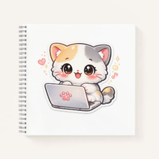 Cuaderno de gato portátil Kawaii | Diario de gatit