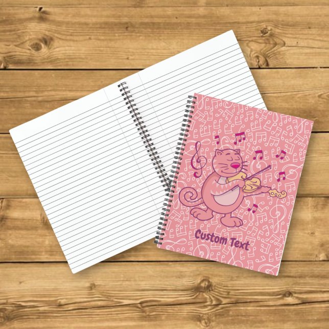 Cuaderno de Gato Rosa con Violín (Subido por el creador)