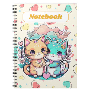 Cuaderno de gatos Kawaii lindos