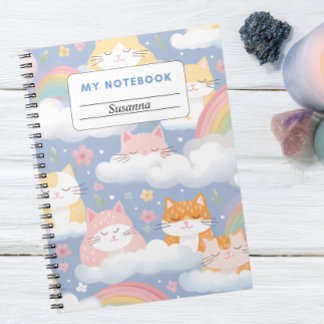 Cuaderno de Gatos Soñadores en las Nubes