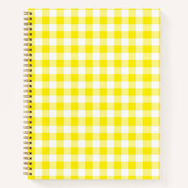 Cuaderno de Gingham amarillo