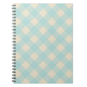 Cuaderno de Gingham Aqua y Cream