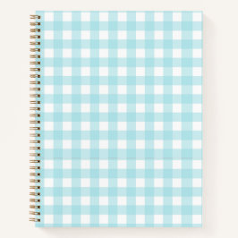 Cuaderno de Gingham azul claro