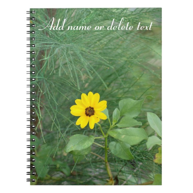 Cuaderno de girasol de playa amarilla (Frente)