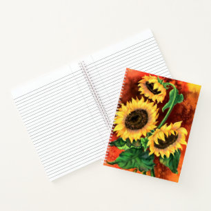 Cuaderno de girasoles acuáticos