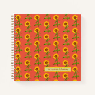 Cuaderno de girasoles amarillos