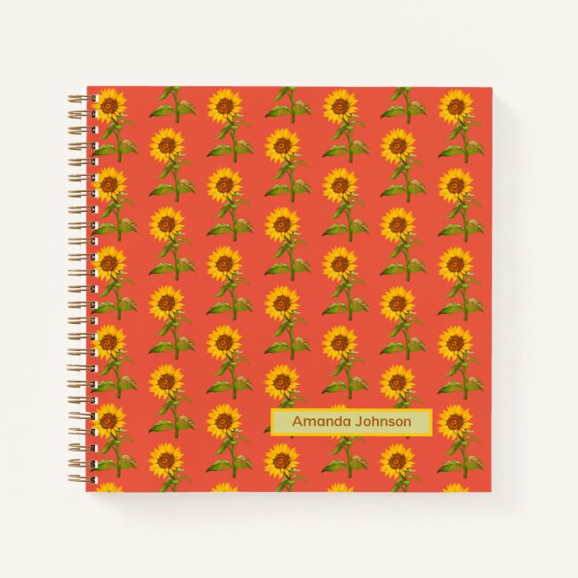 Cuaderno de girasoles amarillos (Anverso)