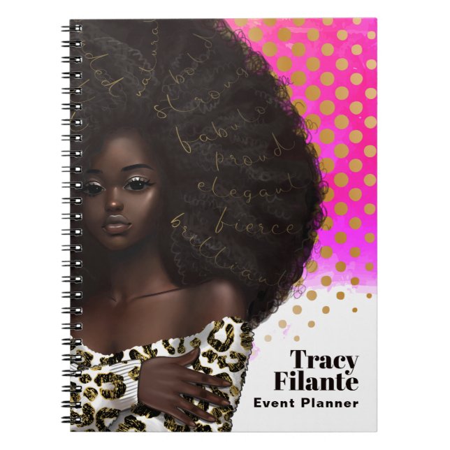 Cuaderno de Glam Moda Afro Boss (Frente)