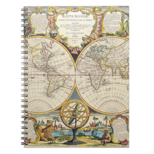 Cuaderno de Globo Mappe Monde decorativo