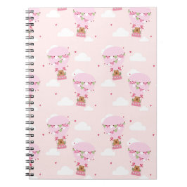 Cuaderno de globos de peluche de carpincho rosa