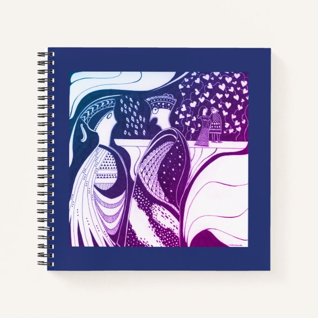 Cuaderno de glotones azules de inspiración griega (Anverso)