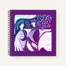 Cuaderno de glotones morados de inspiración griega