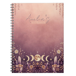 Cuaderno de gradiente de puesta de sol fase lunar