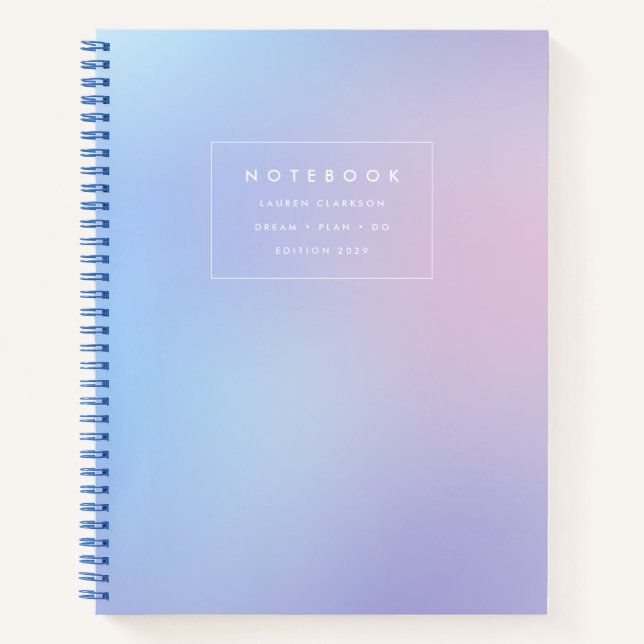 Cuaderno de gradiente pastel minimalista (Anverso)