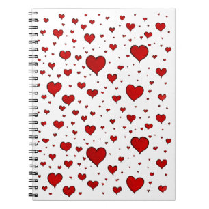 Cuaderno de Grupo de Corazones Rojos