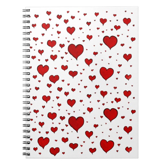 Cuaderno de Grupo de Corazones Rojos (Frente)