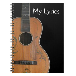 Cuaderno de guitarra acústica antigua