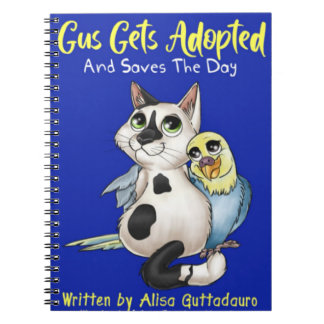 Cuaderno de Gus adoptado y salva el día