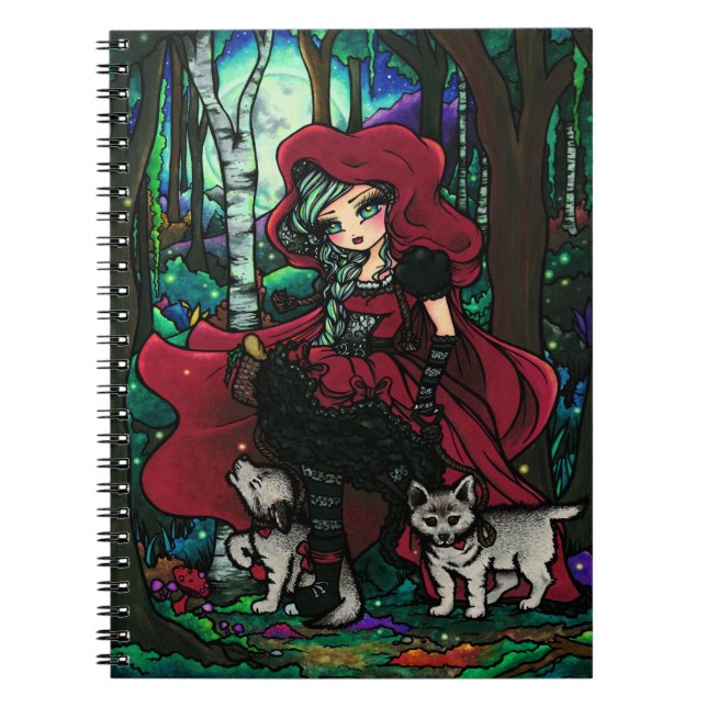 Cuaderno de hadas de la fantasía del chica rojo de (Frente)