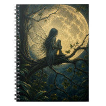 Cuaderno de hadas del bosque tropical iluminado po