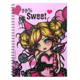 Cuaderno de hadas del rosa del chica del