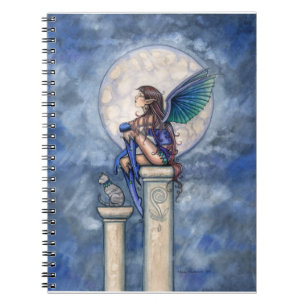 Cuaderno de hadas y gatos de fantasía de Luna Índi