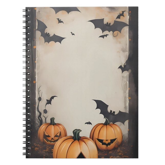 cuaderno de halloween de época moderno (Frente)