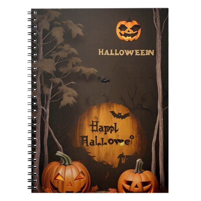 cuaderno de halloween de época moderno (Frente)