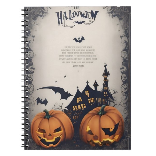 cuaderno de halloween de época moderno (Frente)