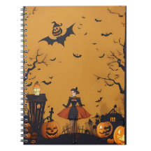cuaderno de halloween de época moderno