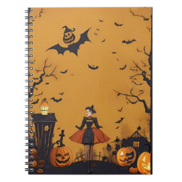 cuaderno de halloween de época moderno