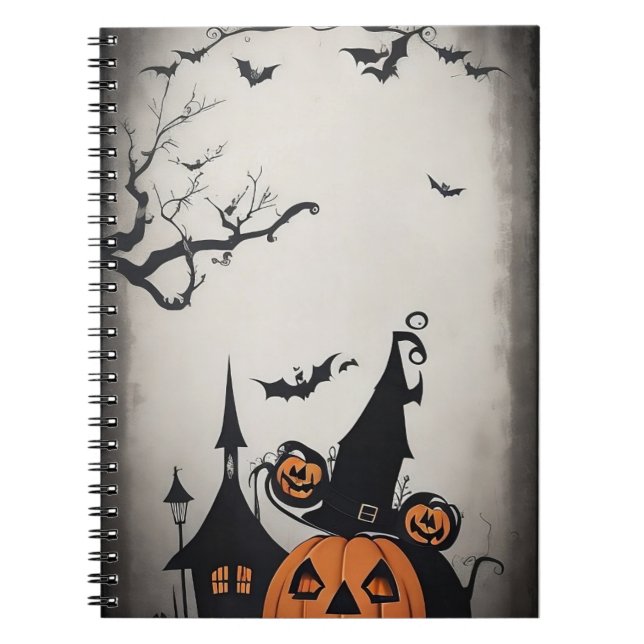 cuaderno de halloween de época moderno (Frente)