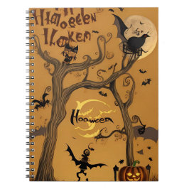 cuaderno de halloween de época moderno