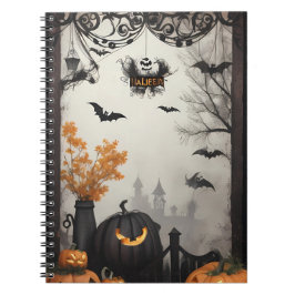 cuaderno de halloween de época moderno