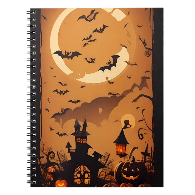 cuaderno de halloween de época moderno (Frente)