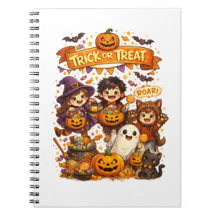 Cuaderno de Halloween de Truco o Trato Lindo para