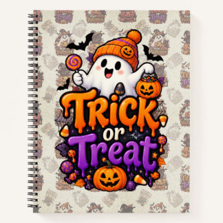 Cuaderno de Halloween Fantasma de Truco o Trato Li