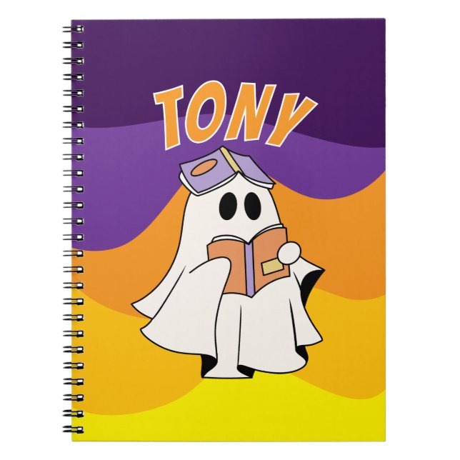 Cuaderno de Halloween fantasma regalo para niño (Frente)