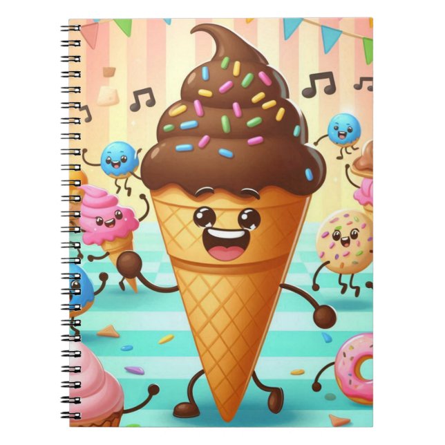 Cuaderno de helado colorido (Frente)