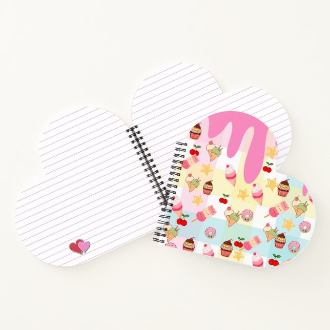 Cuaderno de helado Kawaii y goteo (Interior)